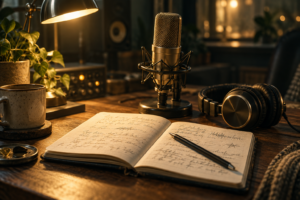 Original studio artwork for lyric editor